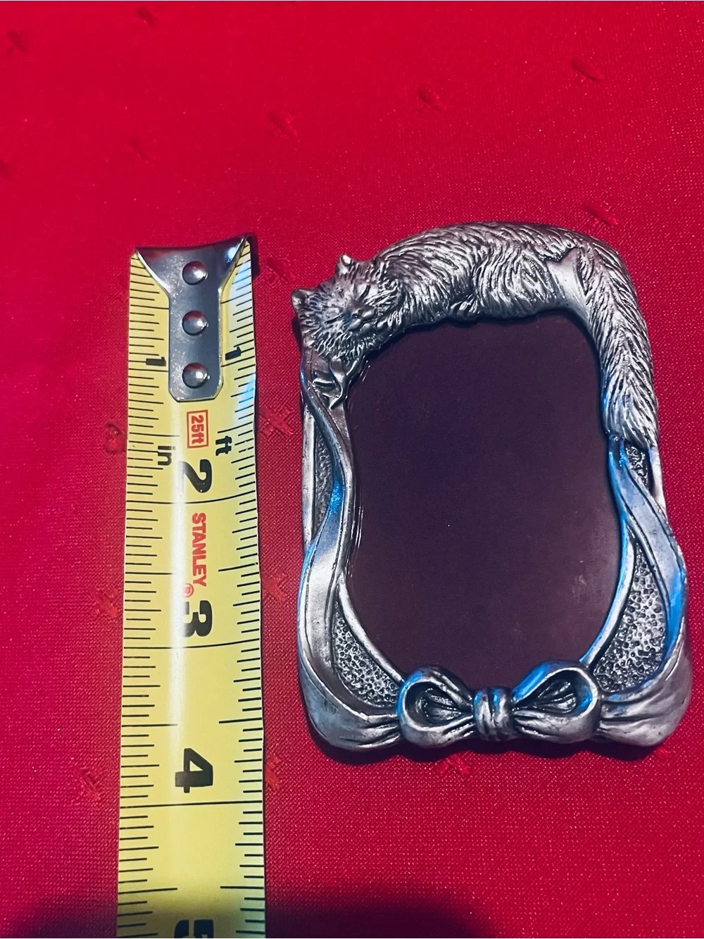 Decorative Cat Frame for Pets - Silver Finish